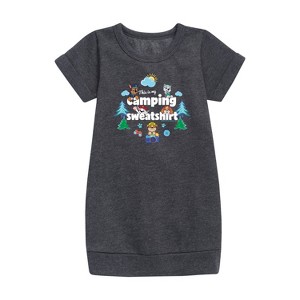 - Paw Patrol - This Is My Camping Sweatshirt Graphic Short Sleeve Fleece Dress - 1 of 4