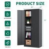 Munora - 72" Metal Garage Storage Cabinet with 4 Adjustable Shelves - Lockable Tool Cabinet with 3-Point Lock System - Black - 2 of 4