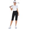 Pull On Capris for Women Elastic Waist Dressy Casual Hiking Golf Capri Pants with Pockets - 2 of 4