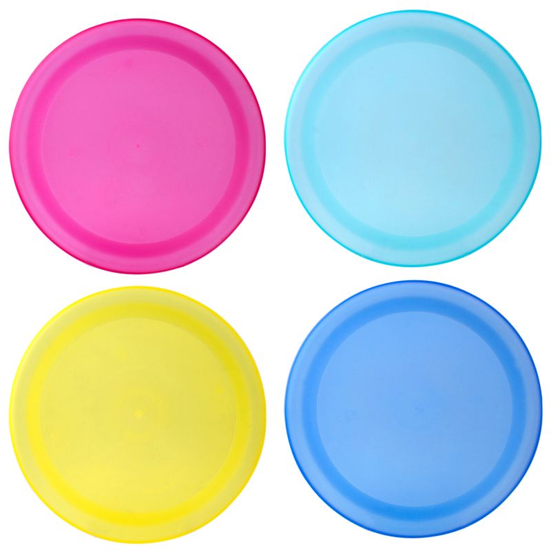 Lexi Home 10 in. Colorful Plastic Reusable Dinner Plates (Set of 4), 4 of 8