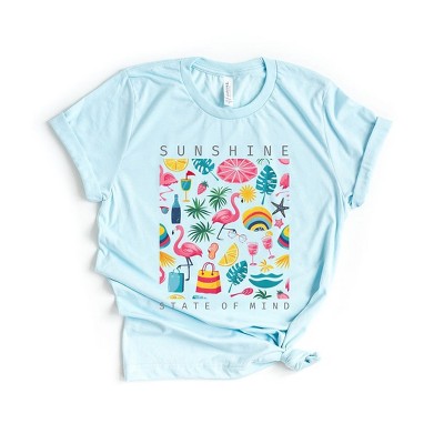 Simply Sage Market Women's Sunshine State of Mind Flamingos Short Sleeve Graphic Tee