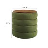 Modway Mezzo Round Performance Velvet Storage Ottoman – Upholstered Accent Ottoman with Hidden Interior Compartment - 3 of 4