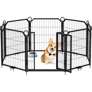 Dog Playpen Portable, Height Adjustable with Gate, Easy to Store, Customizable Layout for Indoor, Yard, RV Camping，Fence partition - 1 of 4
