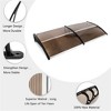 Outdoor Front Door Canopy - 200x100cm Curved Porch Awning with Black Bracket, Weatherproof Brown Roof Cover for Patio & Entryway Protection - 4 of 4