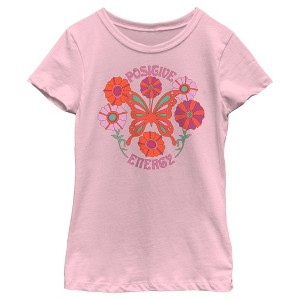 Girl's Lost Gods Positive Energy Butterfly T-Shirt - 1 of 4
