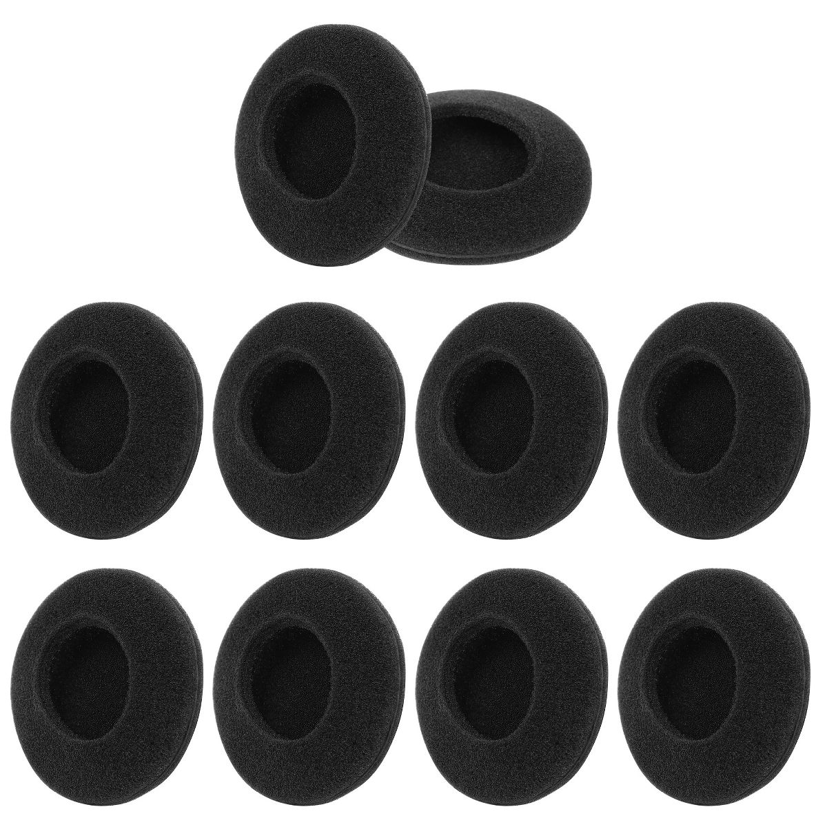 Unique Bargains Sponge Noise Isolation Durable Comfortable Headphone Earpad Black 10 Pcs