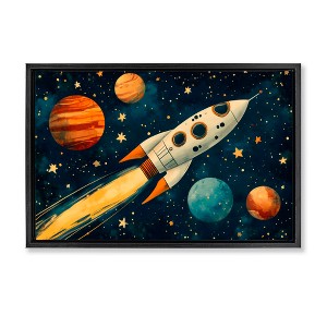 Stupell Industries Soaring Through Space Floating Frame Canvas Art - 1 of 4