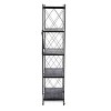 J&V TEXTILES 5-Tier Assembled Foldable Metal Storage Shelving Unit Black - 3 of 4