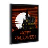 Stupell Industries Happy Halloween Haunted House Floating Frame Canvas Art - 2 of 4