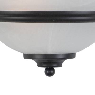 Brushed Nickel and White Alabaster Glass Wall Sconce
