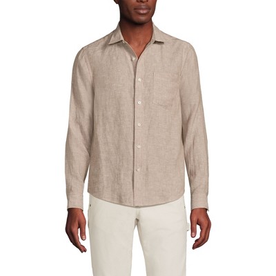 Lands' End Men's Long Sleeve Linen Shirt