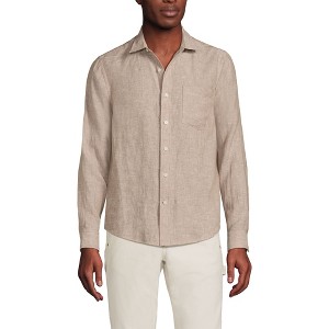 Lands' End Men's Long Sleeve Linen Shirt - 1 of 4