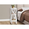 FONTOI 3-Tier Side Table with Square Tabletop, Bedside Table with 2 Storage Shelves, Nightstand for Living Room, Bedroom, White, 11.5"*32"*11.5" - 2 of 4