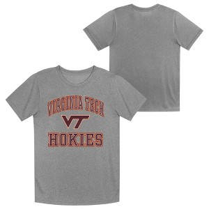 NCAA Virginia Tech Hokies Boys' Gray Poly T-Shirt - 1 of 3