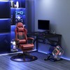 Racing Gaming Chair Diamond PU Leather Office Gamer Chair High Back Swivel Recliner with Footrest, Lumbar Support, Adjustable Height - 2 of 4