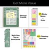 LARGE PRINT 2026 Planner, 8.5"x11": 14 Months (Nov 2025-Dec 2026), Daily/Weekly/Monthly, Bookmark, Pocket Folder w Sticky Notes (Whispering Meadow) - 3 of 4