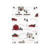Hudson Baby Unisex Baby Cotton Flannel Burp Cloths Bundle, Christmas Scene, One Size - 3 of 4