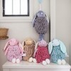 REGALWOVEN Cute Cartoon Rabbit Shape Fuzzy Ball Soft Absorbent Chenille Hand Towel 6" x 14" 1 Pc - 4 of 4
