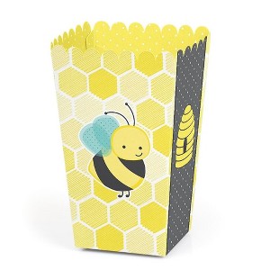 Big Dot of Happiness Honey Bee - Baby Shower or Birthday Party Favor Popcorn Treat Boxes - Set of 12 - 1 of 4