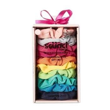 scunci Holiday Assorted Hair Scrunchies Gift Set - Bright - 10ct