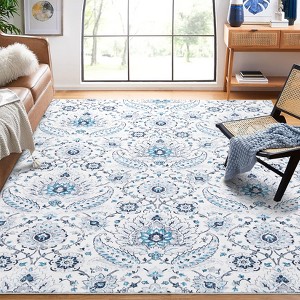 Nasitip Bohemia Area Rug,Machine Washable & Non-Slip, Soft Low Pile for Easy-Living Rooms - 1 of 4