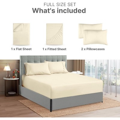 Off White Queen Microfiber Deep Pocket Sheet Set