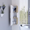 SEVOBAL Bathroom Storage Cabinets Cabinet with 3-Tier Storage Organizer, Single Door Design for Bathroom, Multicolored, 42.9"*17.3"*3.9" - 2 of 4