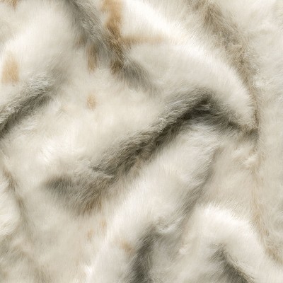 EcoChic Off-White Faux Cowhide 5' x 7' Easy-Care Area Rug
