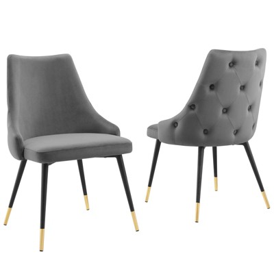 Modway Adorn Dining Side Chair Performance Velvet Set of 2