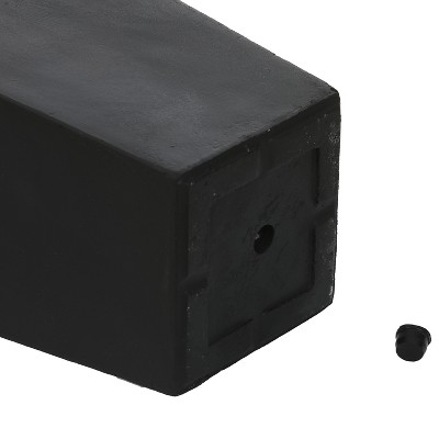 Black Fiberclay 18.5" Tall Tapered Square Planter