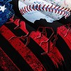 Acoinel 3 Pcs Baseball and American Flag Lightwight Ultra Soft Comforter Set with 2 Pillowcases, Red - 4 of 4