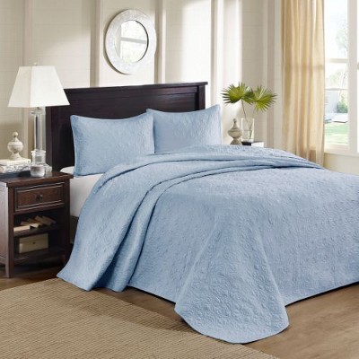 Sapphtopaz 3-Piece Reversible Quilt Set, Cottage-Inspired Stitch Pattern Sheet Set, Bedding Comforter Set for Women, Men, Kids & Teens