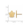 Black Bow Jewelry 14k Yellow Gold Toronto Maple Leafs NHL Stud Earrings - 2 of 3