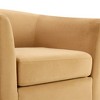 Wooakway Swivel Accent Chair with Ottoman Set Barrel Armchair with Removable Back Pillow with 2 Armrest Covers for Living Room Bedroom Office - 4 of 4
