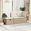 Garden Stool Black PE Rattan Small Water-resistant materialsvidaXL - 3 of 4