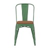 Emma and Oliver Metal Stacking Dining Chairs with Poly Resin Seats for Indoor/Outdoor Use - 3 of 4