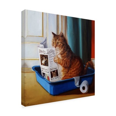 Trademark Fine Art -Lucia Heffernan 'Kitty Throne' Canvas Art