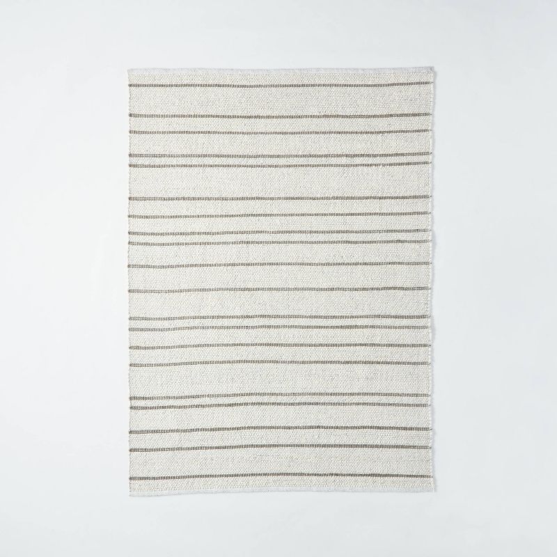 Striped Flat Woven Area Rug Cream - Threshold&#8482; designed with Studio McGee, 1 of 6
