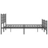 vidaXL Metal Bed Frame - Black 59.1"x78.7" with Headboard/Footboard - Durable Steel Construction, Elegant Bedroom Furniture - 4 of 4