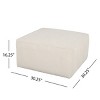 Modern Corduroy Upholstered Ottoman Square Ottoman Bench for Living Room Bedroom-The Pop Home - 4 of 4