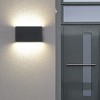 C Cattleya 2-Light Black Hardwired Dimmable LED Outdoor Wall Lantern Sconce 1-Pack - 3 of 4