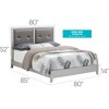 King Size Platform Bed with Upholstered Headboard for Bedroom - 2 of 4