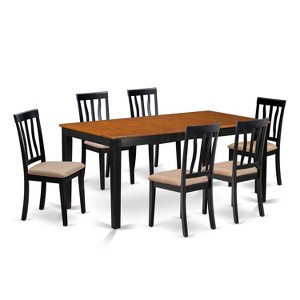 Dining Table Set 7 Piece - Elegant Table & Chairs for Kitchen, Dining Room, Home - Modern Design - 1 of 4