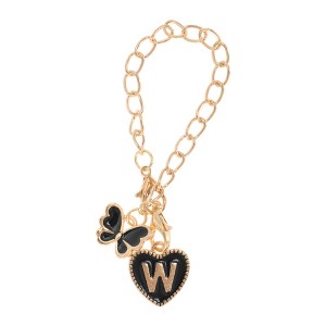 Unique Bargains Butterfly Heart Cup Chain Charm Water Cup Pendant 1 Pc - 1 of 4