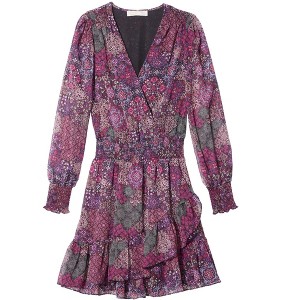 Michael Kors Womens Patchwork Ruffled Dress - 1 of 1