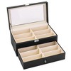 Eyeglasses Storage Case 12 Slot Sunglass Glasses Display Drawer Lockable Case Organizer - 2 of 4