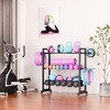 MOEPISY Adjustable 3-Tier Dumbbell Rack, Heavy-Duty Metal Weight Storage Stand for Dumbbells, Kettlebells, and More - 2 of 4