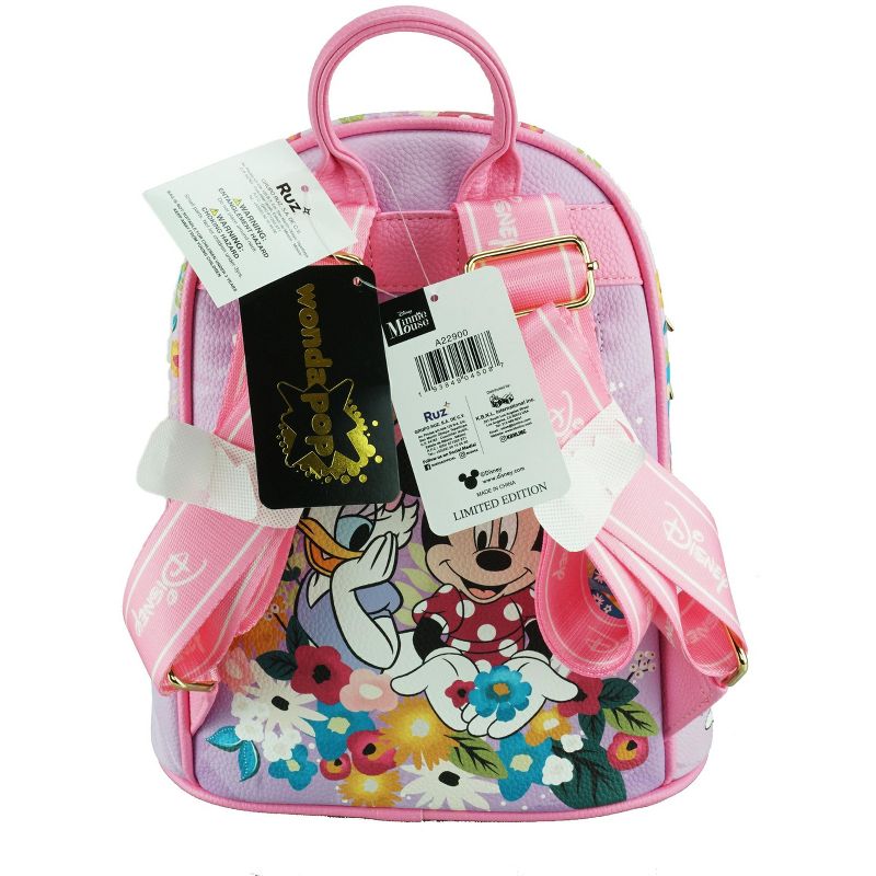 Daisy Duck WondaPop 11" Vegan Leather Fashion Mini Backpack, 4 of 8