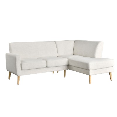 Lifestyle Solutions Salford Sofa Bumper Sectional Woven Cream