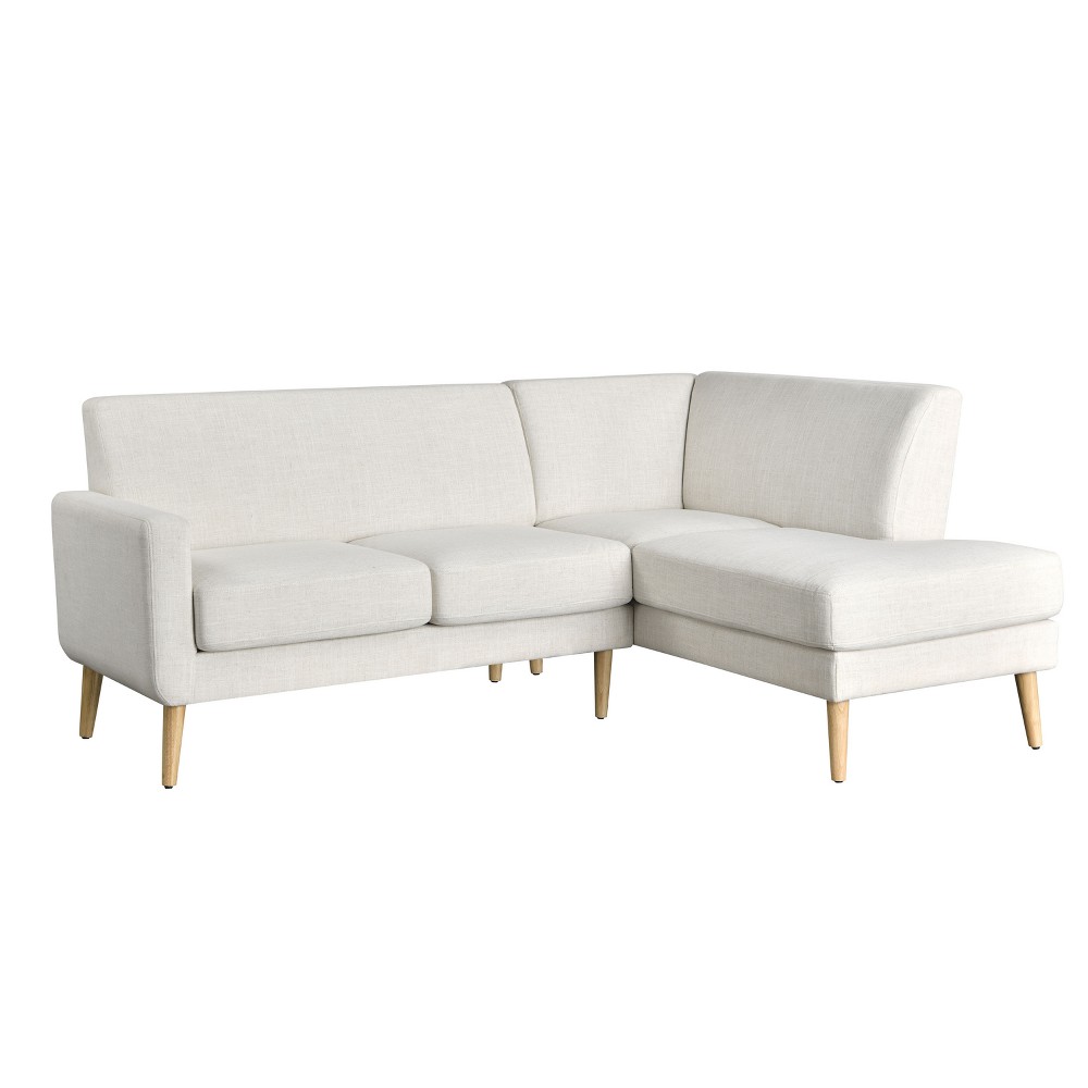 Photos - Sofa Lifestyle Solutions Salford  Bumper Sectional Woven Cream 